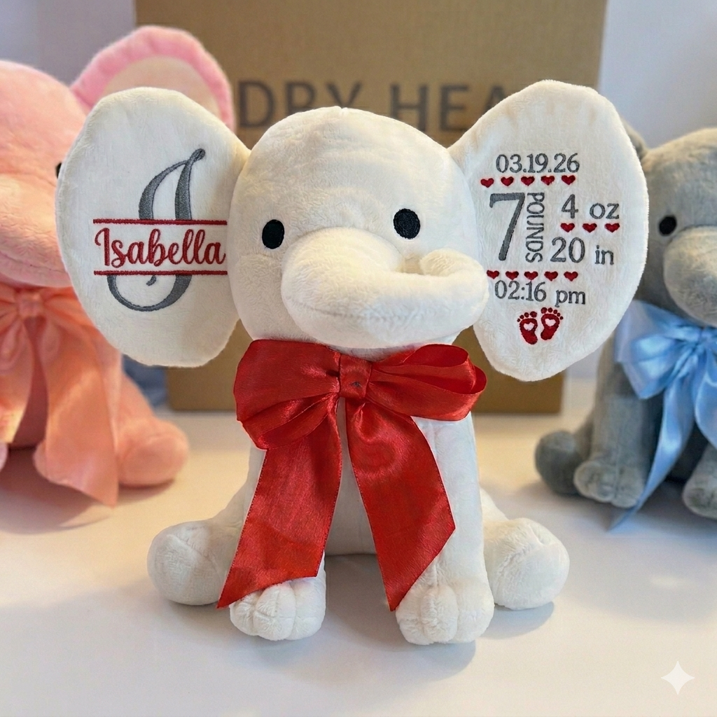 Personalized Birth Stats Elephant