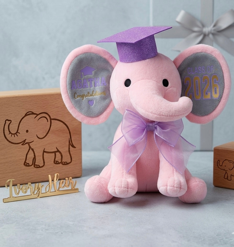 Personalized Graduation Elephant Plush