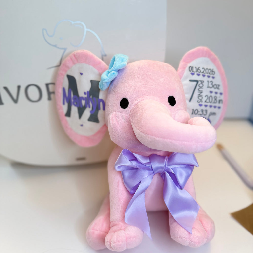 Personalized Birth Stats Elephant